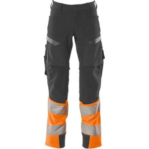 Mascot Accelerate Safe Broek Met Kniezakken 19179 - Mannen - Donkerantraciet/Oranje - 66