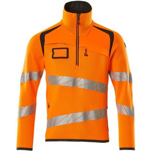 Strickpullover mit kurzem Reißverschluss s hi-vis orange/dunkelanthrazit - Mascot