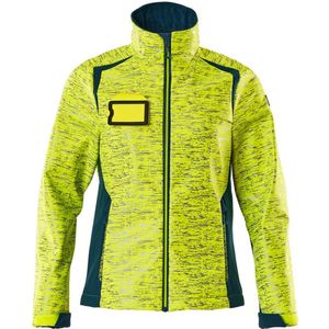 Mascot - 19212-291 - Softshell Jas - Hi-Vis Geel/Donkerpetrol - Ademend, Winddicht, Waterafstotend