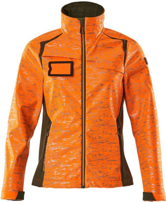 Mascot - Accelerate - Softshell Jas - Hi-Vis Oranje/Mosgroen
