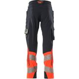 Mascot Accelerate Safe Broek met dijbeenzakken 19379-510 - donkermarine/hi-vis rood