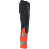 Mascot Accelerate Safe Broek met dijbeenzakken 19379-510 - donkermarine/hi-vis rood