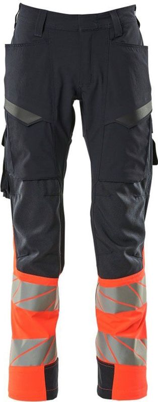 Mascot Accelerate Safe Broek met dijbeenzakken 19379-510 - donkermarine/hi-vis rood