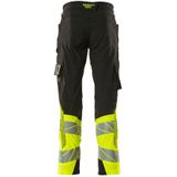 Mascot Accelerate Safe Broek met dijbeenzakken 19379-510 - Zwart/hi-vis geel