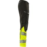 Mascot Accelerate Safe Broek met dijbeenzakken 19379-510 - Zwart/hi-vis geel
