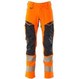 Mascot - Accelerate Safe Broek - Hi-Vis Oranje/Donkermarine - Stretchstof - Kniezakken