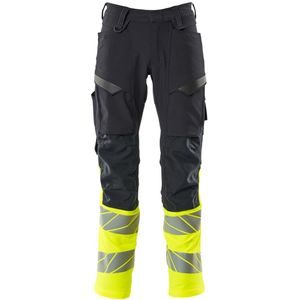 Mascot Accelerate Safe Broek met kniezakken 19879-711 - donkermarine/hi-vis geel