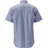 Overhemd - Casual Oxford - Blauw - 96% Katoen/4% Elastaan - Moderne Pasvorm