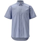 Overhemd - Casual Oxford - Blauw - 96% Katoen/4% Elastaan - Moderne Pasvorm