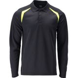 Mascot - Accelerate Multisafe Poloshirt - Donkermarine/Hi-Vis Geel - Antistatisch/Vlamwerend - Lange Mouwen