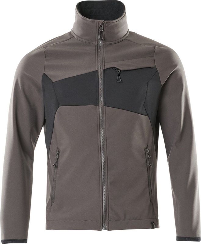 Mascot - Accelerate - Softshell Jas - Donkerantraciet/Zwart - 100% Polyester