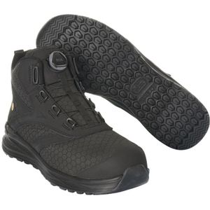 Sicherheitsstiefel S1P mit boa® Sicherheitsstiefelette S1P Sicherheitsschuhe Gr. 45, schwarz/schwarz - Mascot