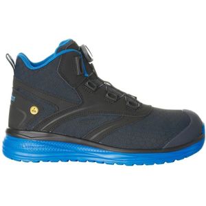 Sicherheitsstiefel S1P mit boa® Sicherheitsstiefelette S1P Sicherheitsschuhe Gr. 47, schwarz/kornblau - Mascot