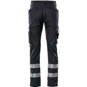 Werkbroek - Zwart - Katoen/Polyester - Lichtgewicht met Reflecterende Band