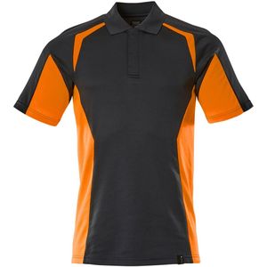 Polo-Shirt, moderne Passform Polo-shirt Gr. m, schwarzblau/hi-vis orange - Mascot
