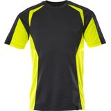 T-shirt - Tweekleurig - Polyester/Katoen - Fluorescerende Contrastkleur