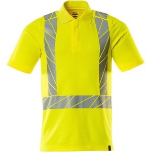 Poloshirt - Fluorescerend - Katoen/Polyester - Moderne Pasvorm - Reflectiestrepen