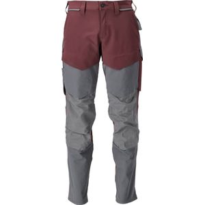 Mascot Customized Broek met kniezakken 22379-311 - bordeaux/steengrijs