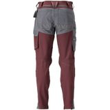 Mascot Customized Broek met kniezakken 22379-311 - bordeaux/steengrijs