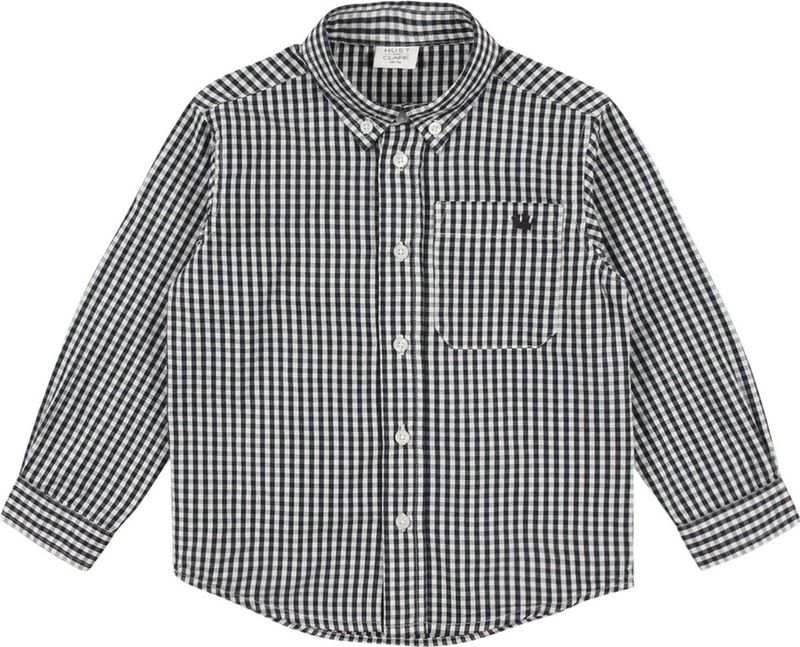 Hust & Claire - Overhemd - Navy/Wit - Geruit - Lange Mouw