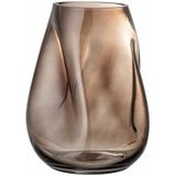 Bloomingville - Vaas  Ingolf - bruin glas - H 26 cm x B 19 cm