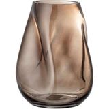 Bloomingville - Vaas  Ingolf - bruin glas - H 26 cm x B 19 cm