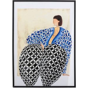 Bloomingville - Vivianne - Schilderij - 72x52 cm - Zwart Frame