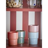 Bloomingville - Ewan - Kop - Set van 4 - Steengoed - Unieke Kleur- en Glazuurvariaties