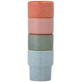 Bloomingville - Ewan - Kop - Set van 4 - Steengoed - Unieke Kleur- en Glazuurvariaties