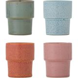 Bloomingville - Ewan - Kop - Set van 4 - Steengoed - Unieke Kleur- en Glazuurvariaties