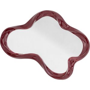 Bloomingville - Violeta - Wandspiegel - Hoogglans Rood - 47,47x4,47x61,47 cm