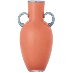 Bloomingville - Winston - Vaas - Oranje - Mondgeblazen met Blauwe Handvatten
