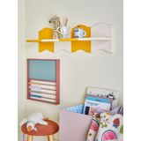 Bloomingville - Wandplank Bubbi - Geel - MDF - Golvend Design