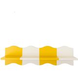 Bloomingville - Wandplank Bubbi - Geel - MDF - Golvend Design