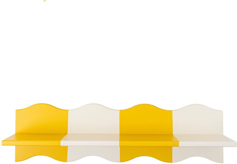 Bloomingville - Wandplank Bubbi - Geel - MDF - Golvend Design