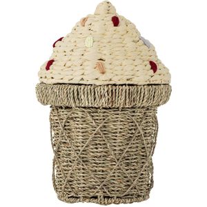 Bloomingville Mini - Cillie Mand - Handgevlochten - Zeegras - Ø28x41cm