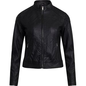 SISTERS POINT - Daily - Dames Jas - Black - Imitatieleder - Met Ritszakken