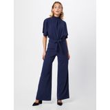 Jumpsuit - Effen - Gladde Stof - Halve Mouw - Opstaande Kraag