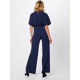Jumpsuit - Effen - Gladde Stof - Halve Mouw - Opstaande Kraag