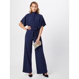 Jumpsuit - Effen - Gladde Stof - Halve Mouw - Opstaande Kraag