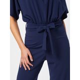 Jumpsuit - Effen - Gladde Stof - Halve Mouw - Opstaande Kraag