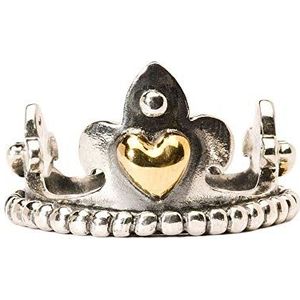 Trollbeads Crown Damesring, met goud, 925 zilver, maat 54 (17.2) - TAGRI-00204
