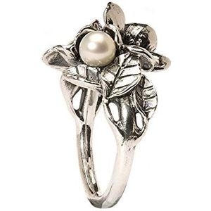 Trollbeads Damesring Hawthorn With Pearl 925 zilver mt. 56 (17,8) - TAGRI-00226, Zilver, Parel