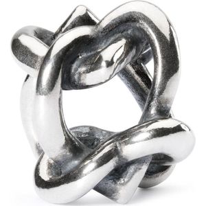 Trollbeads Damen-Bead Heart 4 you 925 Silber - TAGBE-20063