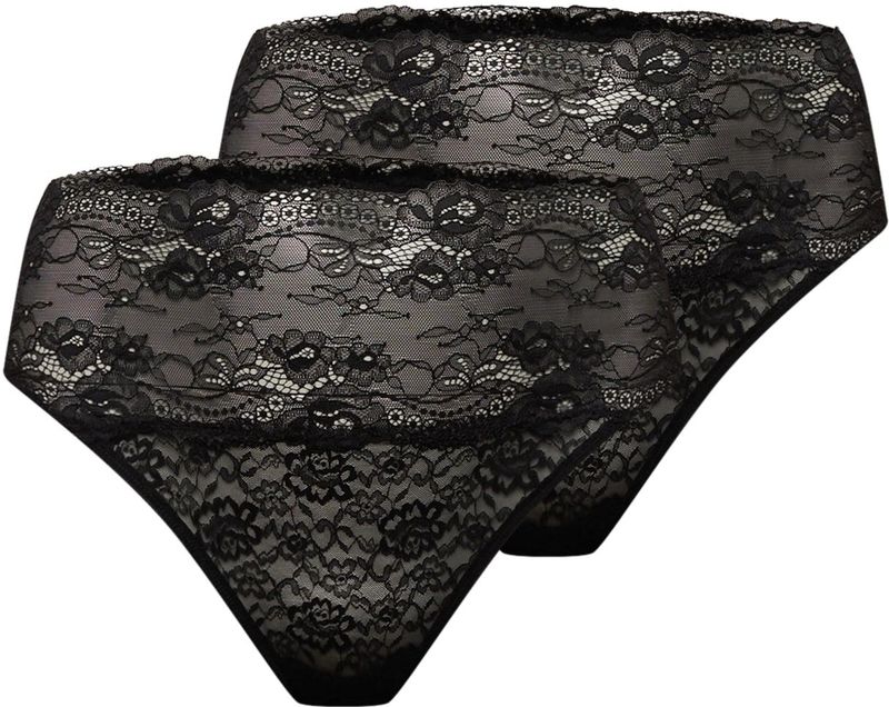 Zizzi string LAZALEA (set van 2) zwart