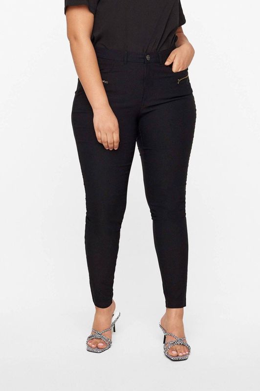 Zizzi - JEVA - Tregging - Zwart - Hoge Taille