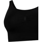 Zizzi niet-voorgevormde naadloze bh top LSEAMLESS zwart