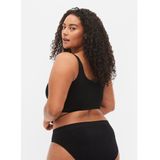 Zizzi niet-voorgevormde naadloze bh top LSEAMLESS zwart