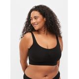 Zizzi niet-voorgevormde naadloze bh top LSEAMLESS zwart