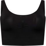 Zizzi niet-voorgevormde naadloze bh top LSEAMLESS zwart